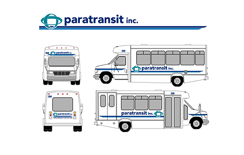 Paratransit, Inc., full vehicle livery design