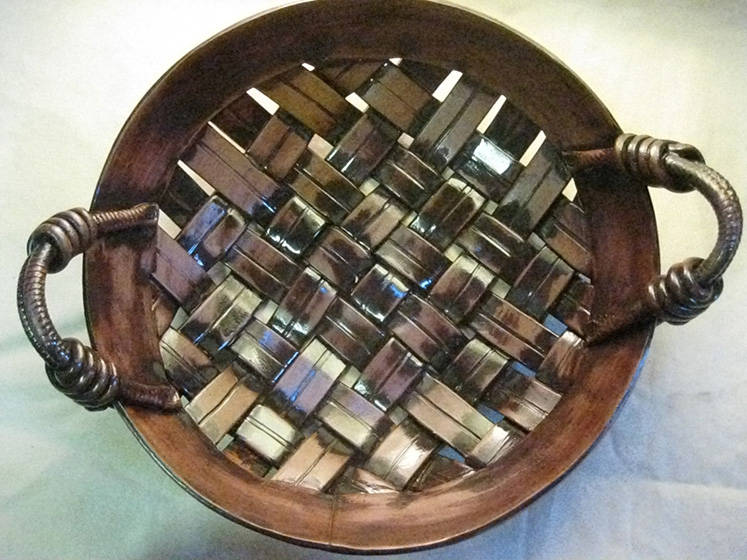 Glazed Woven Basket